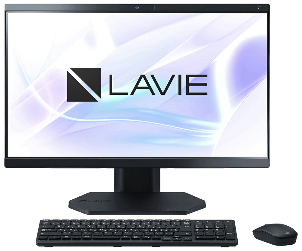 NEC 一体型デスクトップパソコン LAVIE A23(23.8型/Core i5 1335U/メモリ 16GB/SSD 512GB/DVD/Office)ファインブラック PC-A2355LAB2-J