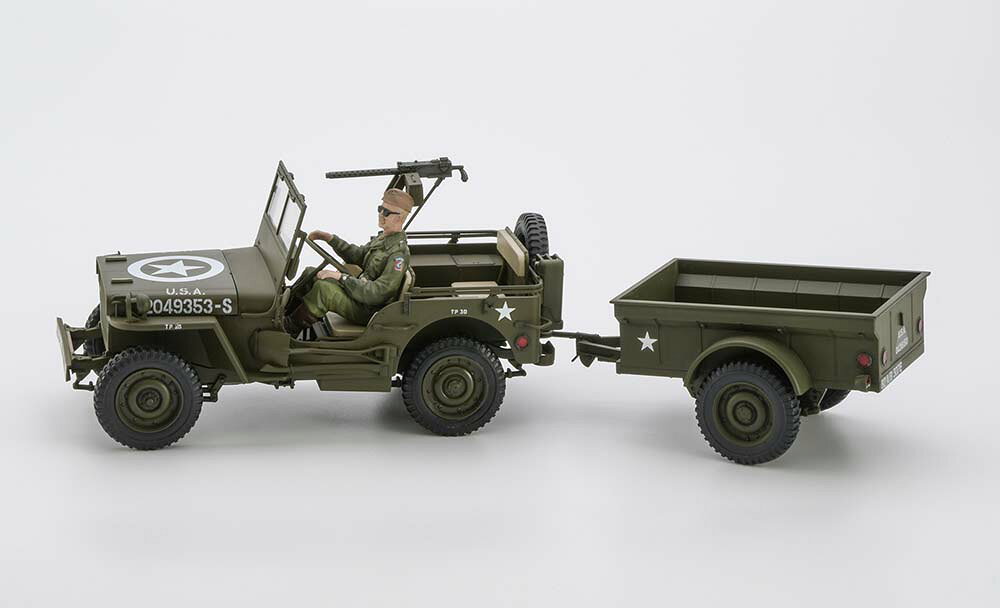 ハセガワ 1/24 1/4トン 4×4 トラック トレーラー付【20855】 プラモデル