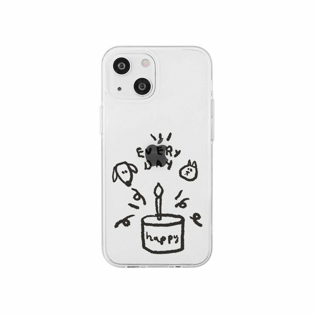 樂天商城 - AKAN iPhone 14用 ソフトクリアケース（ワンにゃんバースデー） AK23517I14