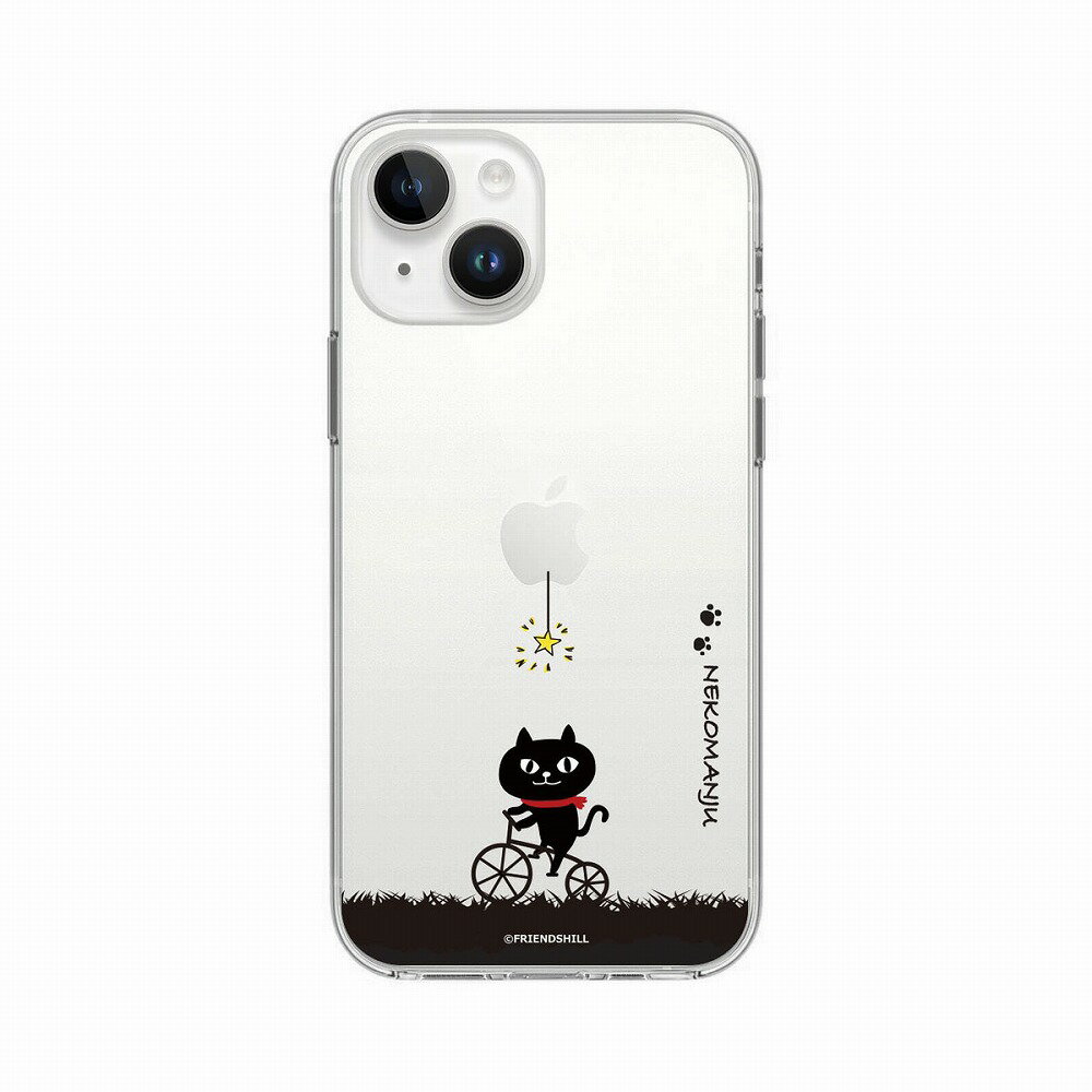 樂天商城 - abbi iPhone15用 ネコマンジュウ ソフトクリアケース（サイクリング） ABF25359I15