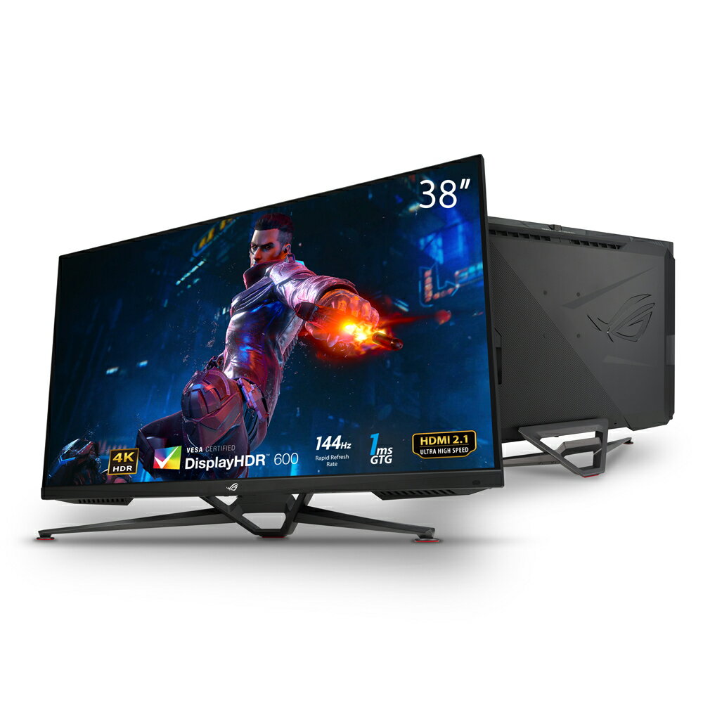 ASUS（エイスース） 38型ワイド ゲーミング液晶ディスプレイ(4K UHD/Fast IPS/144Hz/DisplayPort/HDMI/スピーカー搭載/ブルーライト軽減機能/フリッカーフリー) ROG Swift PGシリーズ PG38UQ