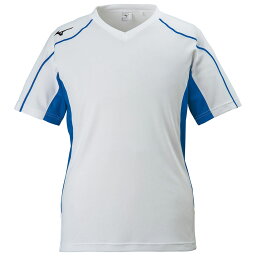 P2MA802072L ミズノ フィールドシャツ　ユニセックス(ホワイト×サーフブルー・サイズ：L) MIZUNO　サッカー/フットボール