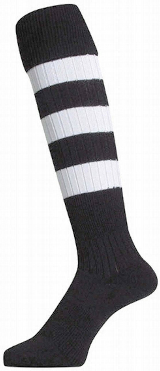 マイン RUGBY SOCKS（ブラック×ホワイト）　ソックス　25-27cm EBS-805