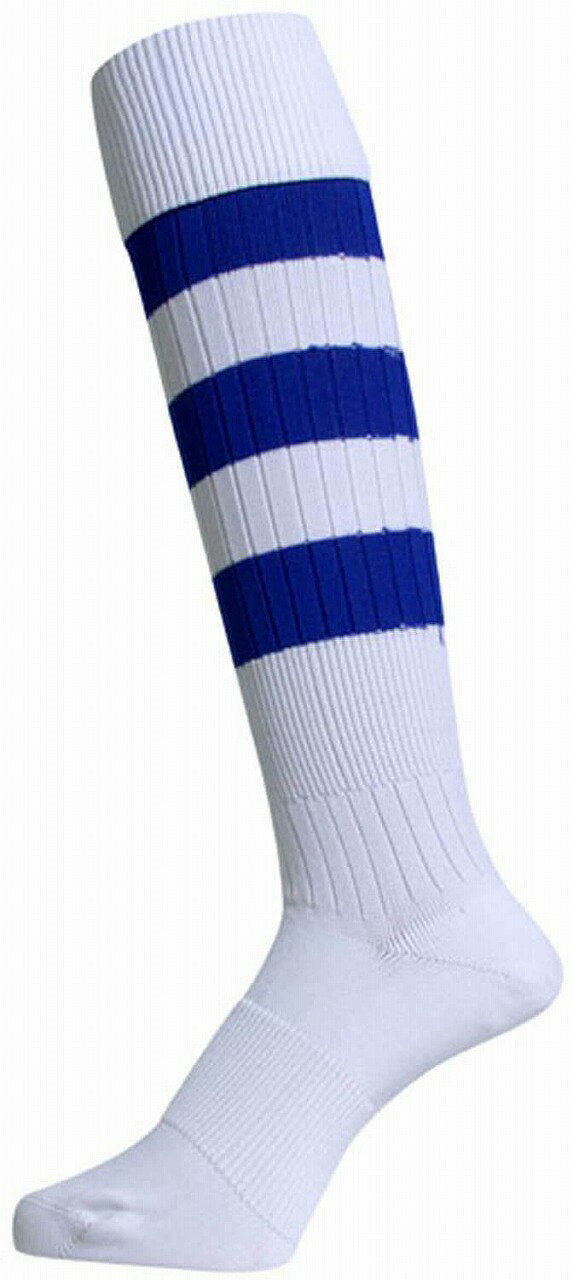 マイン RUGBY SOCKS（ホワイト×ブルー）　ソックス　25-27cm EBS-802