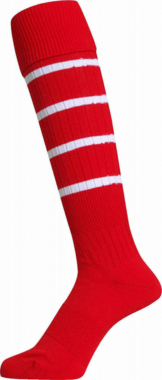 マイン RUGBY SOCKS（レッド×ホワイト）　ソックス　25-27cm EBS-602