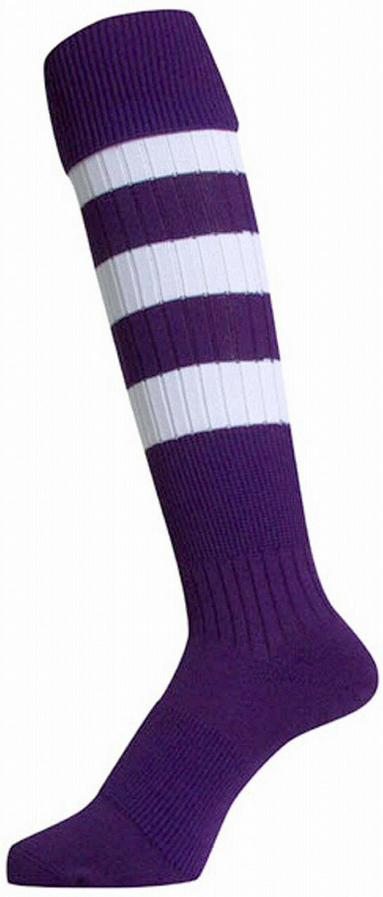マイン RUGBY SOCKS（パープルネイビー×ホワイト）　ソックス　25-27cm EBS-806