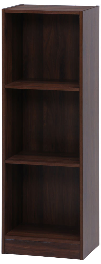 不二貿易 組立簡単ボックス3段 A4対応(ミディアムブラウン) 99702 [99702フジボウエキ]