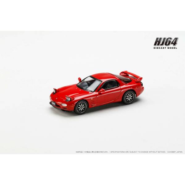 ホビージャパン 1/64 アンフィニ RX-7 (FD3S) TYPE RS カスタムバージョン ヴィンテージレッド ミニカー