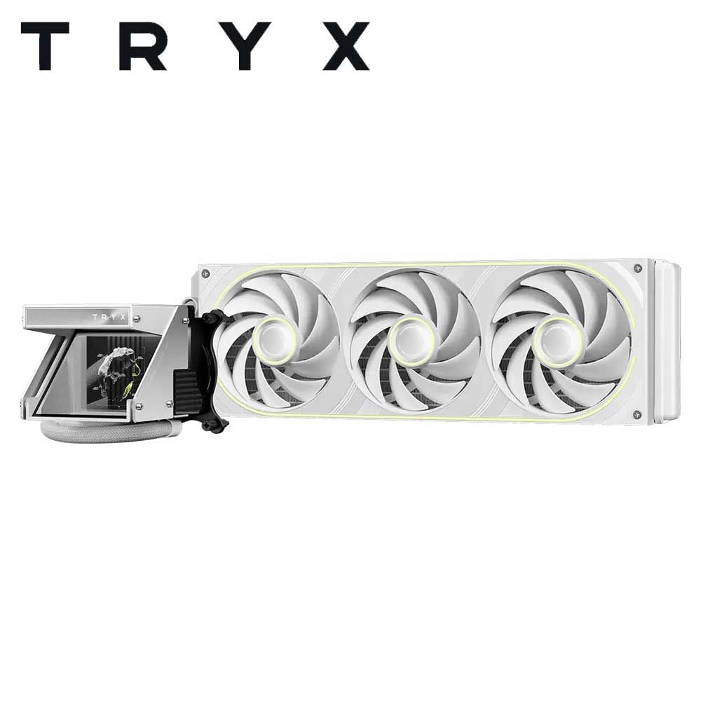 TRYX HOLO 360 シリーズ ホログラフィック表示機能搭載ウォーターブロック採用 オールインワン簡易水冷CPUクーラー（ホワイト） L-H360A-DM3M-G0W