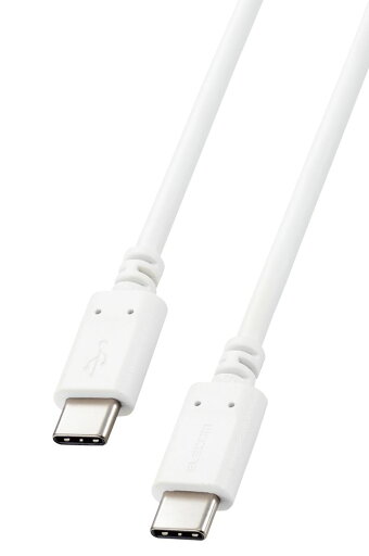 エレコム Type-Cケーブル USB C to C 2m PD 100W スリムケーブル 小型化コネクタ(ホワイト) MPA-CC5P20WH エレコム Type-Cケーブル USB C to C 2m PD 100W スリムケーブル 小型化コネクタ(ホワイト) MPA-CC5P20WH
