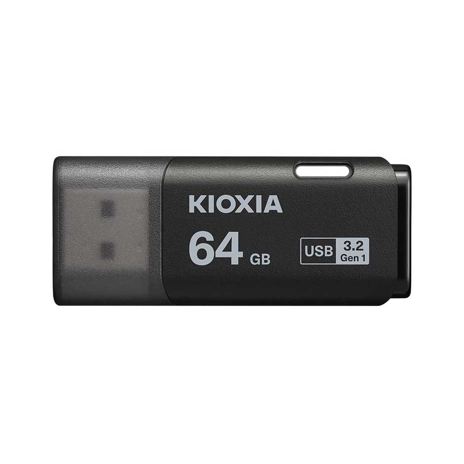 KIOXIA（キオクシア） TransMemory U301 USBフラッシュメモリ 64GB ブラック キャップ式 USB 3.2 Gen 1、USB 2.0に対応 KUC-3A064GK