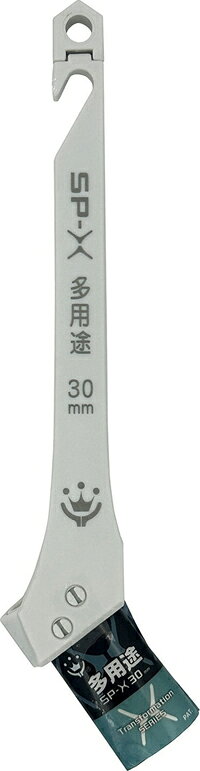【返品種別B】□「返品種別」について詳しくはこちら□※ご使用になる前に必ず「毛払い」をおこない、後れ毛(おくれげ)を取りのぞいてください。※「毛払い」をおこなわずに塗ると塗装面に毛が抜け落ちる可能性があります。※ご使用の塗料・塗装条件により、本来の性能を発揮できない場合がありますのでご注意下さい。◆「SP万能刷毛」が樹脂素材に進化！　従来の筋違綴じ刷毛の「使用感をそのまま」にこだわり、樹脂素材採用で耐久性が高く、カビ・サビの発生を抑え長期利用が可能。◆製造面でも品質の安定性を実現。◆毛玉と柄が外れ使用後の洗浄も容易に。◆仕様・製造・販売の側面から取り扱いやすさを追求した今までにない新しい刷毛です。■　仕　様　■パッケージサイズ(約)：21×56×215mmパッケージ重量(約)：31g[SPXT30HANDYCROWN]ハンディ・クラウンアウトドア＞DIY・工具＞工事・照明用品＞塗装・内装用品