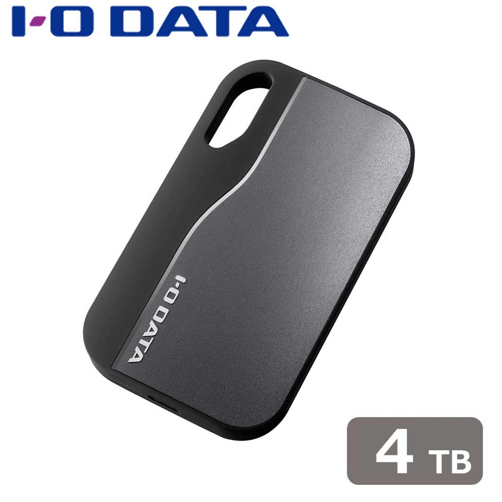 アイオーデータ｜I-O DATA USB 20Gbps（USB 3.2 Gen2x2） USB-C/USB-A対応 ポータブルSSD 4TB（ダークグレイ）【受注生産品】 SSCA-SUWシリーズ SSCA-SUW4GR