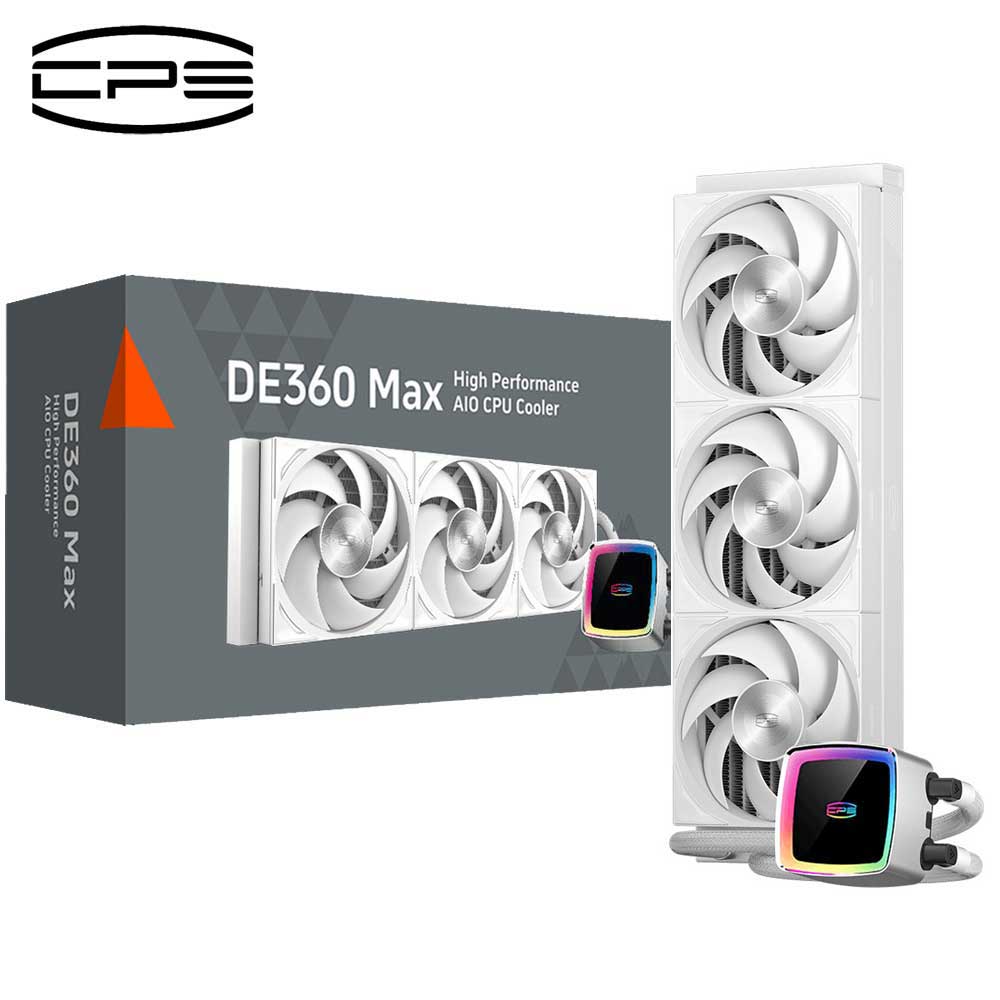 CPS ハイエンド360mm水冷CPUクーラー DE360MAX（ホワイト） DE360MAX-WH
