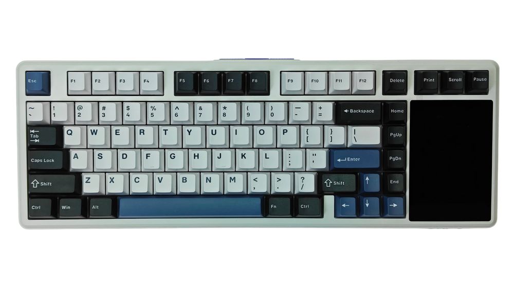 AULA ゲーミングキーボード L99 画面付き 英語配列（グレイッシュブルー Raindrop Switch） L99RD-GB