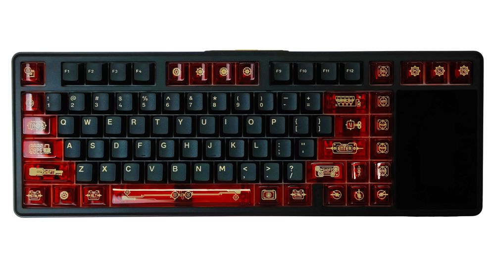 AULA ゲーミングキーボード L99 画面付き 英語配列（レッド Caramel Latte Switch） L99CL-RB