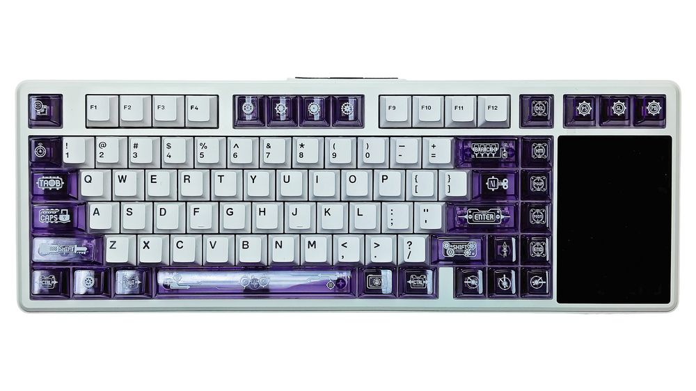 AULA ゲーミングキーボード L99 画面付き 英語配列（パープル Caramel Latte Switch） L99CL-PW