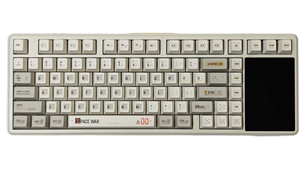 AULA ゲーミングキーボード L99 画面付き 英語配列（ラテベージュ Caramel Latte Switch） L99CL-LB
