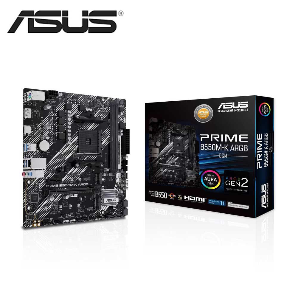 ASUS ASUS Socket AM4 AMD B550 MicroATX マザーボード PRIME B550M-K-ARGB-CSM