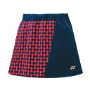 YO-26111-688-L ヨネックス ウィメンズ スカート インナースパッツ付(クリスタルレッド・サイズ:L) YONEX
