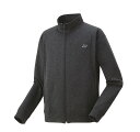 YO-51047-007-M ヨネックス ユニセックス ニットウォームアップシャツ(ブラック・サイズ:M) YONEX
