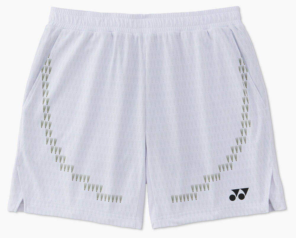 ヨネックス メンズ ニットハーフパンツ（ホワイト・サイズ：M） 15243-011-M YONEX