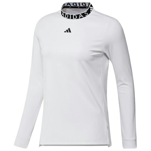 アディダス COLD.RDY ジャガード モックネック L/Sストレッチシャツ（ホワイト・サイズ：J/S） MKS47-HY0923-S
