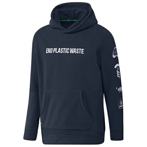 MKS30-HY0946-M アディダス EPW グラフィック フリース 長袖フーディー（カレッジネイビー/ブラック・サイズ：J/M） adidas