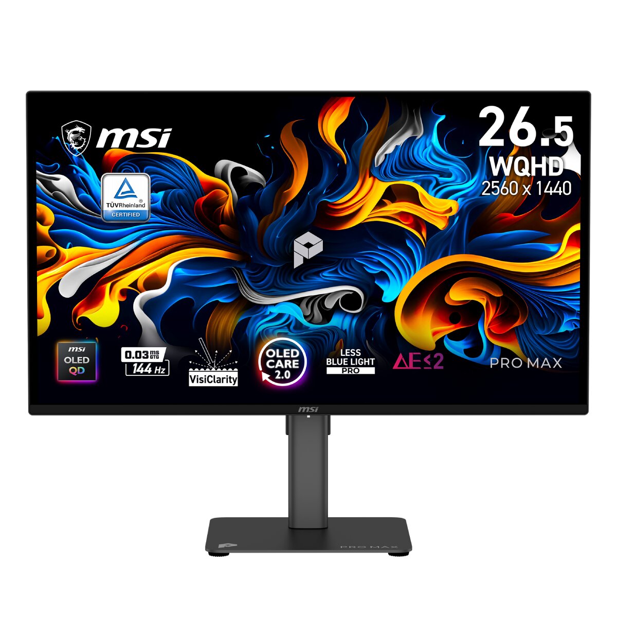 MSI 液晶ディスプレイ(26.5インチ/QD-OLED/WQHD 2560 × 1440/144Hz/0.03ms) PRO-MAX-271QPX14G