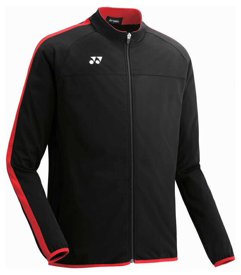 ヨネックス サッカー・フットサル用　トレーニングジャケット（ブラック/レッド・サイズ：O） YO-FW500..