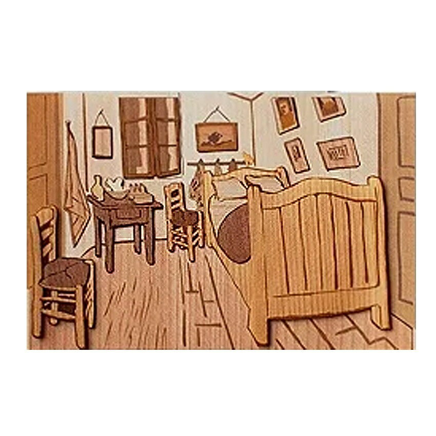 木はり絵 木はり絵手作りキット(ファン・ゴッホの寝室) 540822