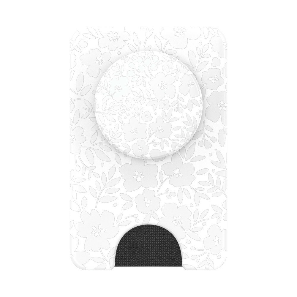 PopSockets スマホグリップ 白いお花畑 MagSafe ポップウォレット+ (MagSafeケース対応) PopWallet+ MagSafe Blanc Fresh 806533