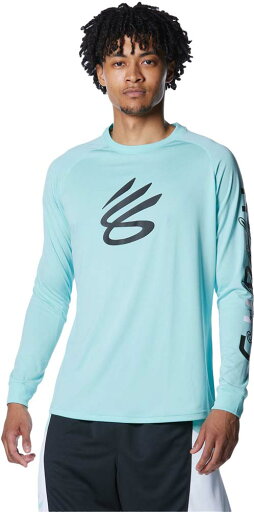 1381786-361-LG アンダーアーマー カリー テック ロゴ ロングスリーブTシャツ(Neo Turquoise/Black・サイズ:LG) Under Armour UA 1381786-361-LG アンダーアーマー カリー テック ロゴ ロングスリーブTシャツ(Neo Turquoise/Black・サイズ:LG) Under Armour UA