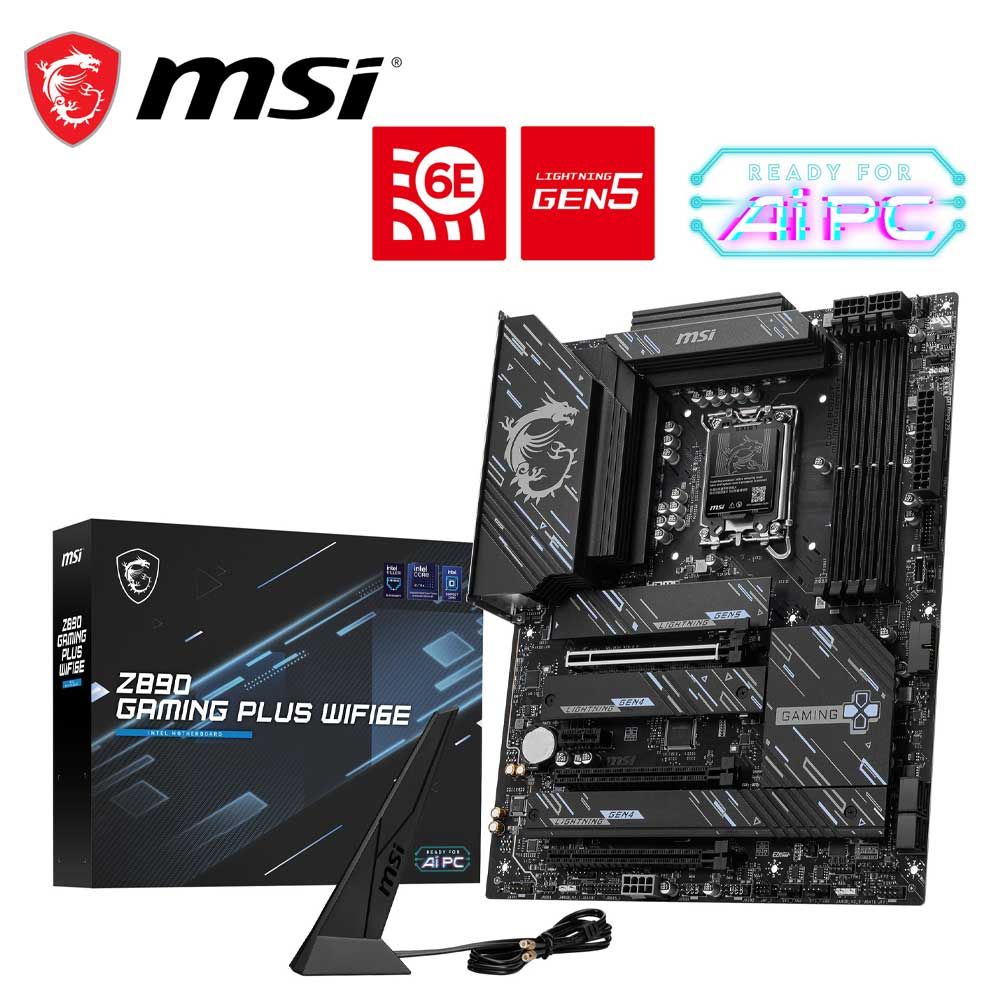 MSI MSI Z890 GAMING PLUS WIFI6E マザーボード（ブラック） Z890GAMINGPLUSWIFI6E