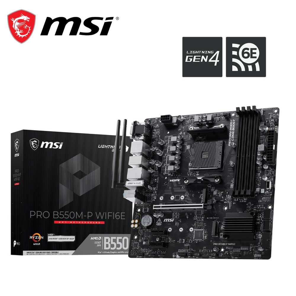 MSI｜エムエスアイ MSI PRO B550M-P WIFI6E マザーボード（ブラック） PRO-B550M-P-WIFI6E