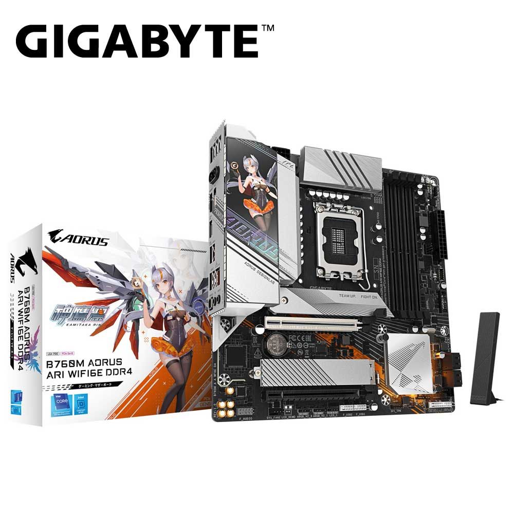 GIGABYTE GIGABYTE B760M AORUS ARI WIFI6E DDR4 「神鷹凛」特別仕様モデル マザーボード B760M-AORUS-ARI-WI6E