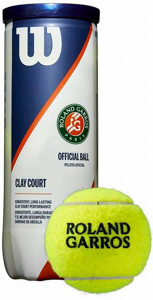 Wilson (ウイルソン) テニス ROLAND GARROS CLAY CT 3 BALL 3個入（イエロー） WIL...