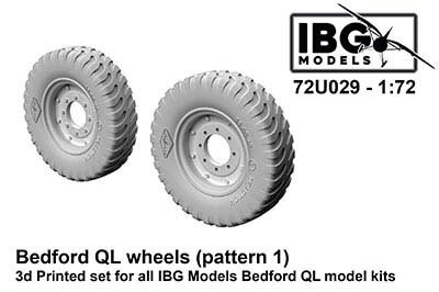 IBG 1/72 ベッドフォードQL用タイヤホイール（グッドイヤー)・IBG用(72U029)【PBU7229】 ディテールアップパーツ