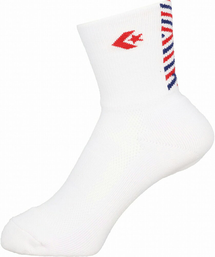 コンバース ユニセックス クッションソックス（ホワイト・サイズ：21cm〜23cm） CB152051-1100-2123 CONVERSE