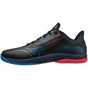81GA220021275 ミズノ ユニセックス 卓球シューズ(ブラック×ブルー×レッド・サイズ:27.5cm) MIZUNO ウエーブドライブ NEO3