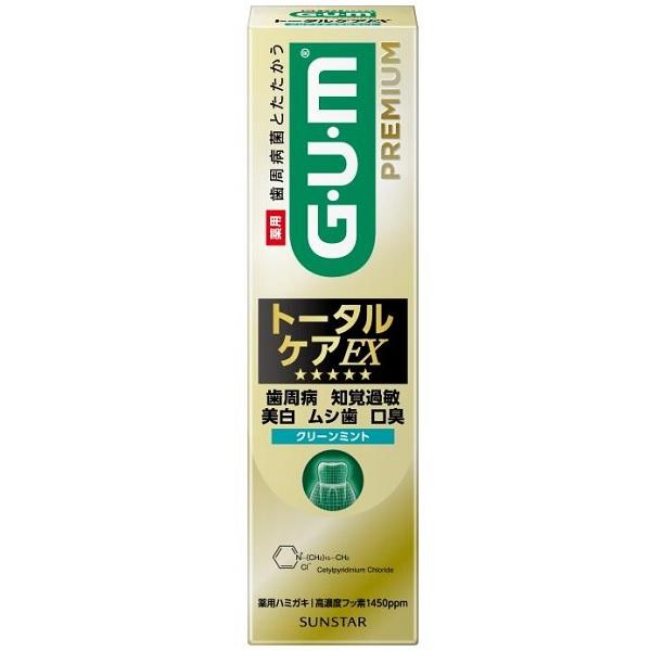 【返品種別A】□「返品種別」について詳しくはこちら□※6歳未満には使用させないでください※仕様及び外観は改良のため予告なく変更される場合がありますので、最新情報はメーカーページ等にてご確認ください。◆薬用成分最多配合※で歯周病（歯肉炎・歯周炎）予防、むし歯予防、口臭防止、歯を白くする、歯がしみるのを防ぎ（知覚過敏症状防止）トータルケア。◆ビタミンがハグキ細胞の増殖を促進し活性化することでハグキ組織を修復し、歯周病を予防します。◆すっきりと洗練されたクリーンミントと、上質で心地よいマイルドミントの香味。※GUMシリーズ内■成分：基剤：ソルビット液湿潤剤：濃グリセリン湿潤剤：PG湿潤剤：ヒアルロン酸Na-2清掃剤：無水ケイ酸（シリカ）薬用成分：硝酸カリウム薬用成分：フッ化ナトリウム（フッ素）薬用成分：ビタミンEニコチン酸エステル（ビタミンEn）薬用成分：塩化セチルピリジニウム（殺菌剤CPC）薬用成分：β−グリチルレチン酸（β-GR）薬用成分：ビタミンB6粘結剤：無水ケイ酸粘結剤：CMC・Na粘結剤：キサンタンガム発泡剤：アルキルグリコシド安定剤：POE硬化ヒマシ油安定剤：酸化Ti香味剤：香料（クリーンミントタイプ）香味剤：サッカリンNa可溶化剤：オレイン酸PEG■販売名：薬用G・U・MデンタルペーストTCC■商品区分：医薬部外品■原産国：日本発売元、製造元、輸入元又は販売元：サンスター商品区分：医薬部外品広告文責：株式会社Joshin(06-6633-1111)日用雑貨＞バス・トイレ・洗面＞洗面＞オーラルケア＞歯磨き粉