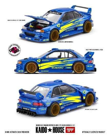 MINI-GT 1/64 スバル インプレッサ WRX STI KAIDO WORKS V1(右ハンドル)【KHMG318】 ミニカー