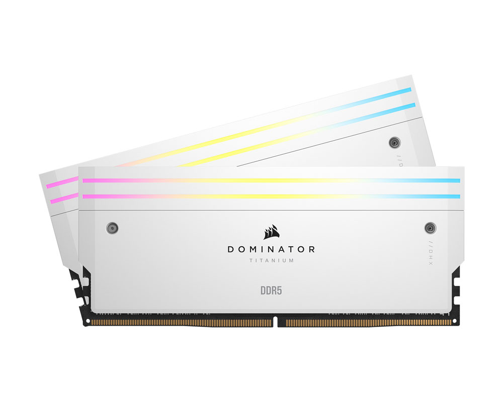 CORSAIR（コルセア） DDR5-6000(PC5-48000) 64GB (32GBx2) DOMINATOR TITANIUM RGB（ホワイト） CMP64GX5M2B6000C30W