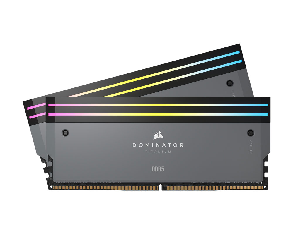 CORSAIR（コルセア） DDR5-6000(PC5-48000) 64GB (32GBx2) DOMINATOR TITANIUM RGB（グレー） CMP64GX5M2B6000Z30