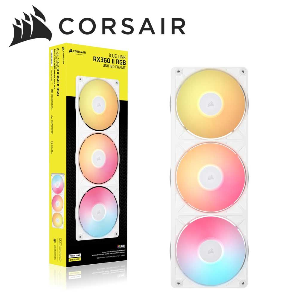 CORSAIR PCケースファン iCUE LINK RX360 II Unified Frame RGB Fans Expansion（ホワイト） CO-9051062-WW