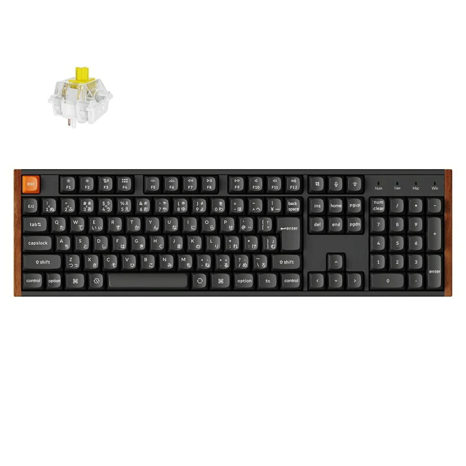 Keychron K10 MAX QMK ワイヤレスカスタム・メカニカルキーボード 日本語配列・スペシャルエディション White LED（プラスチックフレーム） Keychron Silent K Pro バナナ軸（静音スイッチ） K10M-G9W-JIS