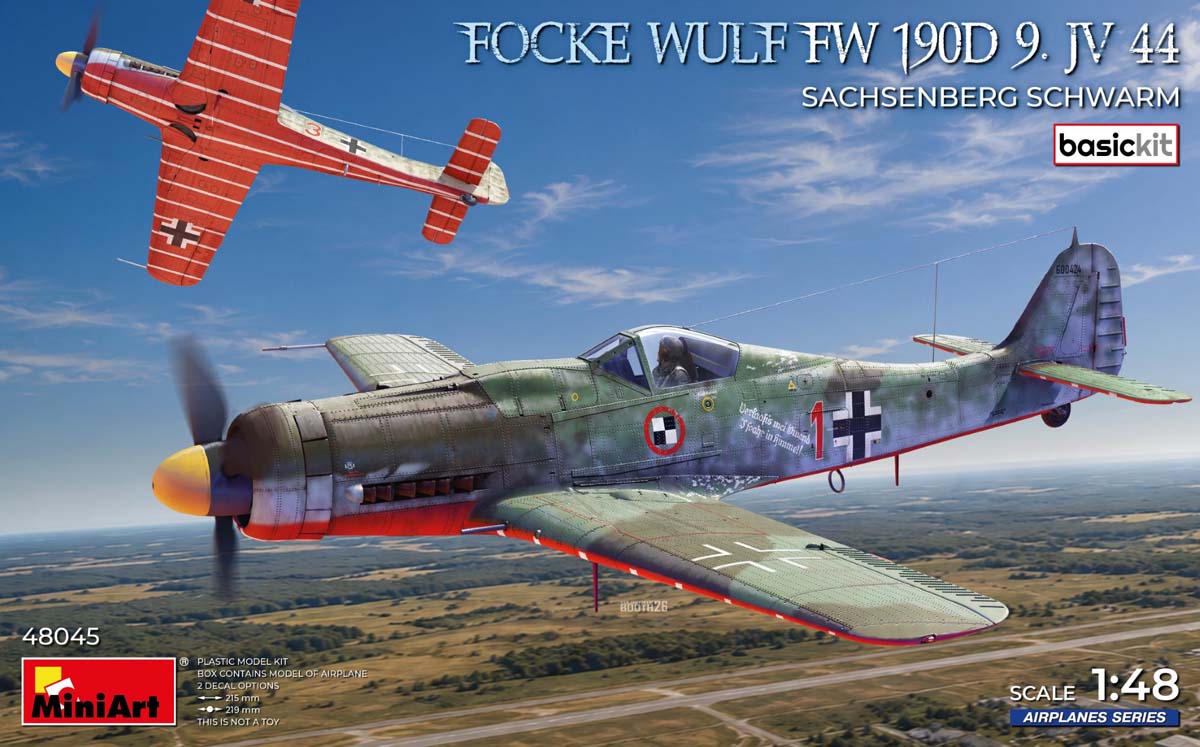 ミニアート 1/48 フォッケ・ウルフ Fw 190D-9 JV 44 ザクセンベルク・シュヴァルム ベーシックキット【MA48045】 プラモデル