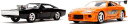 Jada Toys 1/32 F＆F ドミニク ダッジ チャージャー ブラック ＆ ブライアン トヨタ スープラ　オレンジ ツインパック ミニカー