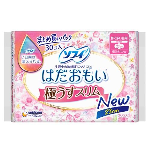 ソフィ はだおもい極うすスリム 特に多い昼用 羽つき23cm 30枚入 ユニ・チャーム Sハダオモイゴクウス230ハネ30