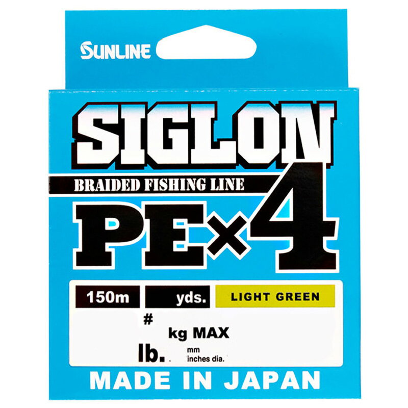 サンライン シグロン PE×4 ライトグリーン 150m(1号/16lb) シグロン PE×4 ライトグリーン 150m(1ゴウ/16lb) SUNLINE SIGLON PEライン